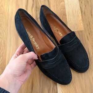 Russell and Bromley Black Suede Loafers